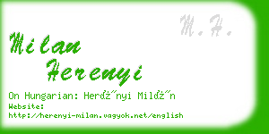 milan herenyi business card